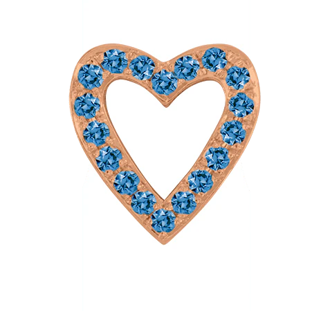 Rose Gold, Blue Diamond Charm Bead - Image 3