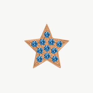 Rose Gold, Blue Diamond Charm Bead - Image 6