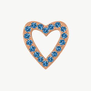 Rose Gold, Blue Diamond Charm Bead - Image 7