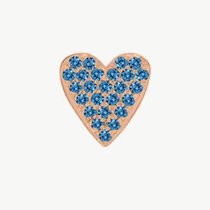 Rose Gold, Blue Diamond Charm Bead - Image 8