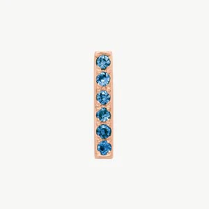 Rose Gold, Blue Diamond Letter Bead - Image 11