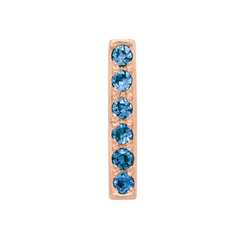 Rose Gold, Blue Diamond Letter Bead - Image 37