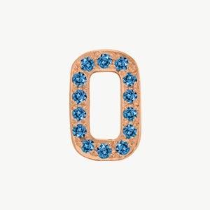 Rose Gold, Blue Diamond Number Bead - Image 13