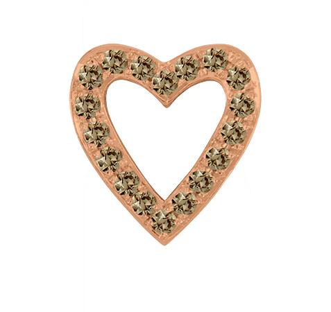 Rose Gold, Brown Diamond Charm Bead - Image 3