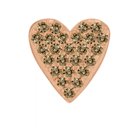 Rose Gold, Brown Diamond Charm Bead - Image 4