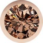 Rose Gold, Brown Diamond Letter Bead - Image 2