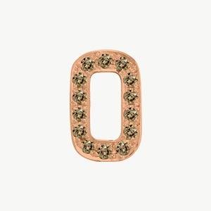 Rose Gold, Brown Diamond Number Bead - Image 13