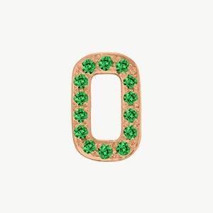 Rose Gold, Green Garnet Number Bead - Image 13