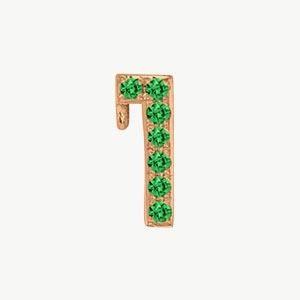 Rose Gold, Green Garnet Number Bead - Image 14