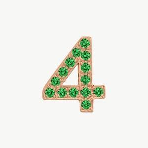 Rose Gold, Green Garnet Number Bead - Image 17