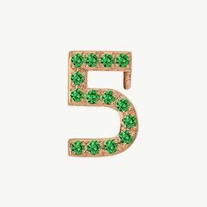 Rose Gold, Green Garnet Number Bead - Image 18