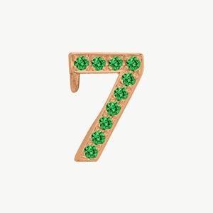 Rose Gold, Green Garnet Number Bead - Image 20