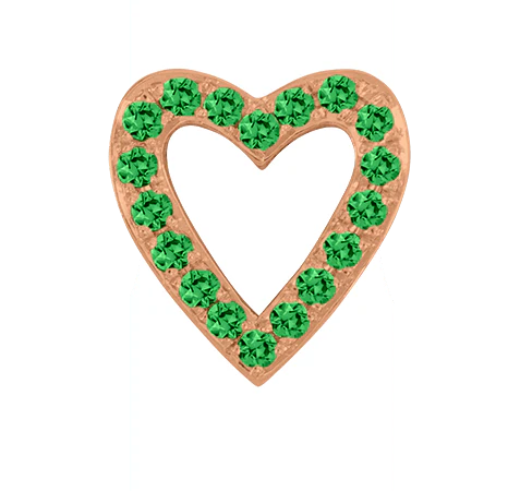 Rose Gold, Green Garnet Charm Bead - Image 3