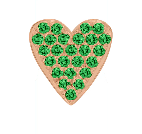 Rose Gold, Green Garnet Charm Bead - Image 5