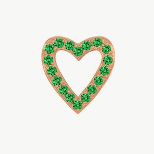 Rose Gold, Green Garnet Charm Bead - Image 7