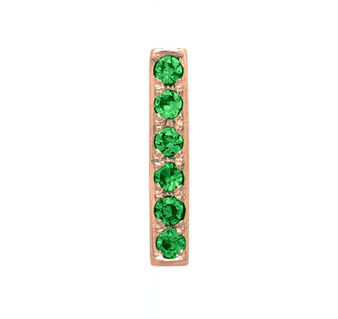 Rose Gold, Green Garnet Letter Bead - Image 11
