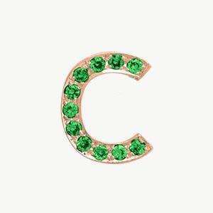 Rose Gold, Green Garnet Letter Bead - Image 31