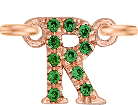 Rose Gold, Green Garnet Letter - Image 20