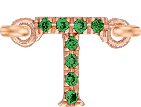 Rose Gold, Green Garnet Letter - Image 22