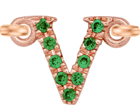 Rose Gold, Green Garnet Letter - Image 24