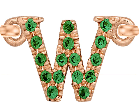 Rose Gold, Green Garnet Letter - Image 25