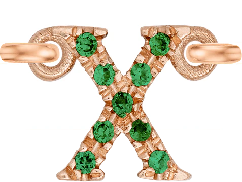 Rose Gold, Green Garnet Letter - Image 26