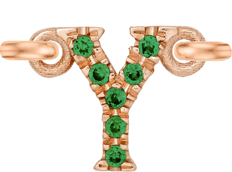 Rose Gold, Green Garnet Letter - Image 27