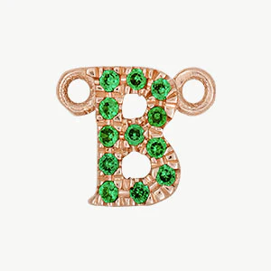 Rose Gold, Green Garnet Letter - Image 30