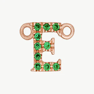 Rose Gold, Green Garnet Letter - Image 33