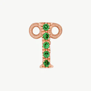 Rose Gold, Green Garnet Letter - Image 37