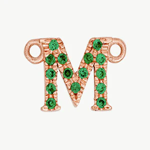 Rose Gold, Green Garnet Letter - Image 41