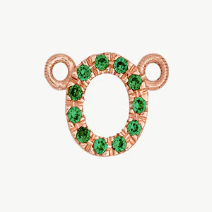 Rose Gold, Green Garnet Letter - Image 43