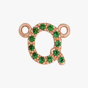 Rose Gold, Green Garnet Letter - Image 45