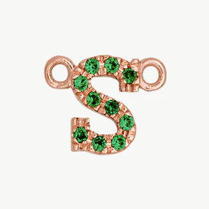 Rose Gold, Green Garnet Letter - Image 47