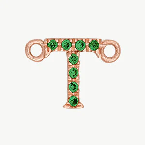 Rose Gold, Green Garnet Letter - Image 48