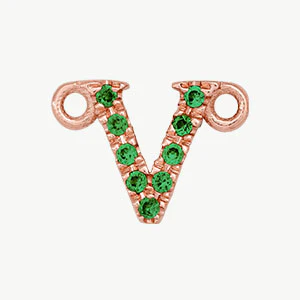 Rose Gold, Green Garnet Letter - Image 50