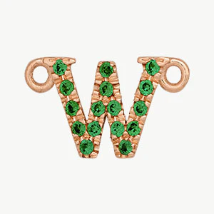 Rose Gold, Green Garnet Letter - Image 51