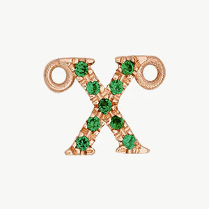 Rose Gold, Green Garnet Letter - Image 52