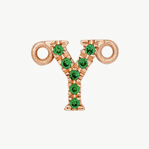Rose Gold, Green Garnet Letter - Image 53
