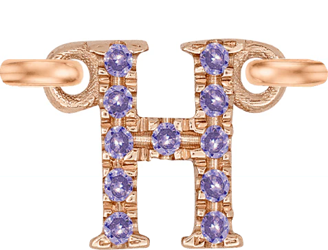Rose Gold, Lilac Sapphire Letter - Image 10