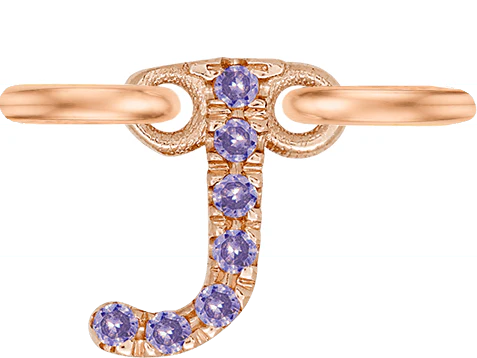 Rose Gold, Lilac Sapphire Letter - Image 12