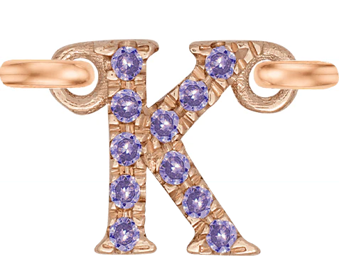 Rose Gold, Lilac Sapphire Letter - Image 13
