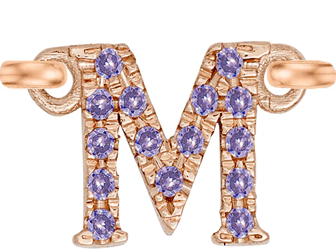 Rose Gold, Lilac Sapphire Letter - Image 15