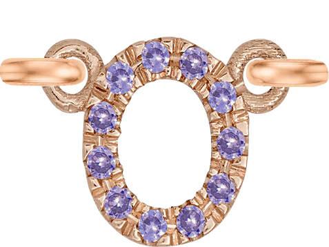 Rose Gold, Lilac Sapphire Letter - Image 17