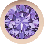 Rose Gold, Lilac Sapphire Letter - Image 2
