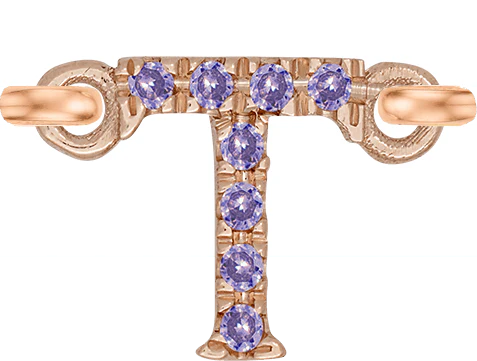 Rose Gold, Lilac Sapphire Letter - Image 22