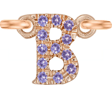 Rose Gold, Lilac Sapphire Letter - Image 4