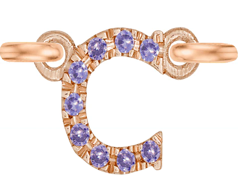 Rose Gold, Lilac Sapphire Letter - Image 5