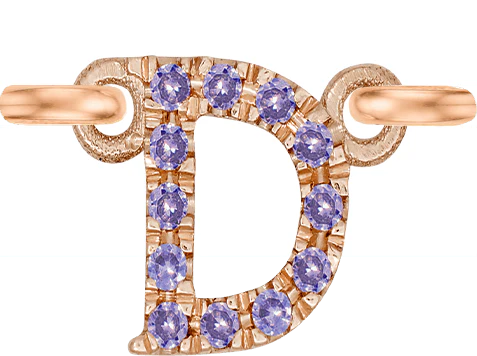 Rose Gold, Lilac Sapphire Letter - Image 6