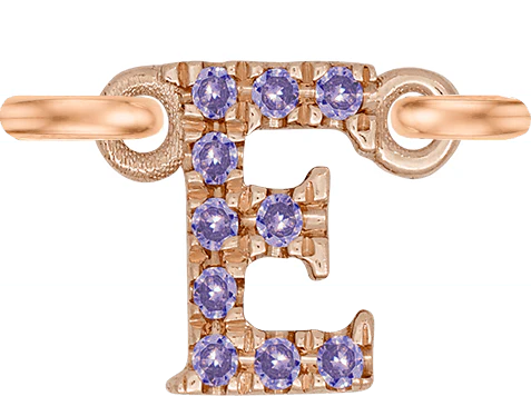 Rose Gold, Lilac Sapphire Letter - Image 7